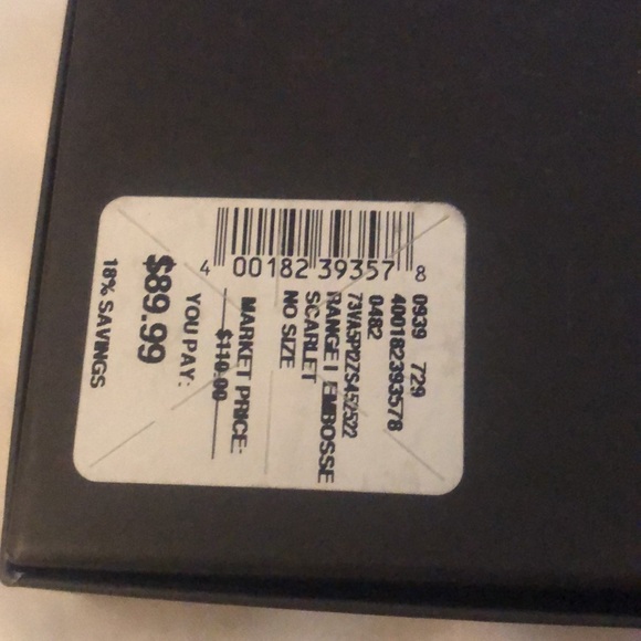 Versace Jeans Couture Range I Embossed ZA Compact Wallet Color Scarlet NWT & Box - Picture 12 of 16